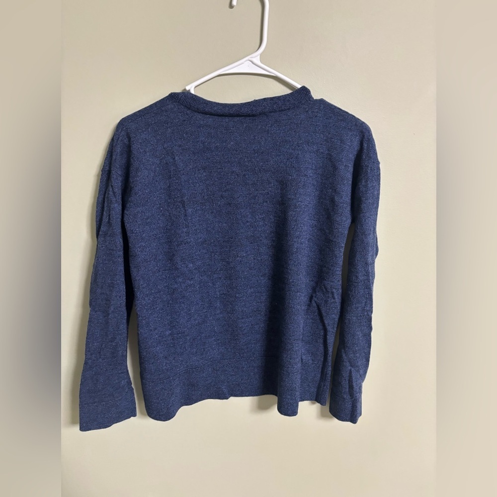 Pendleton Navy Blue 100% Merino Wool Sweater Size Medium Classic Preppy Crewneck - Picture 2 of 6